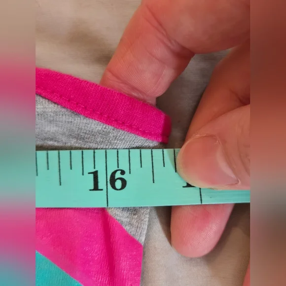 Sanrio | Hello Kitty Heather Gray Racerback Tank with Hot Pink Lace Yoke, Size S - Picture 6 of 7